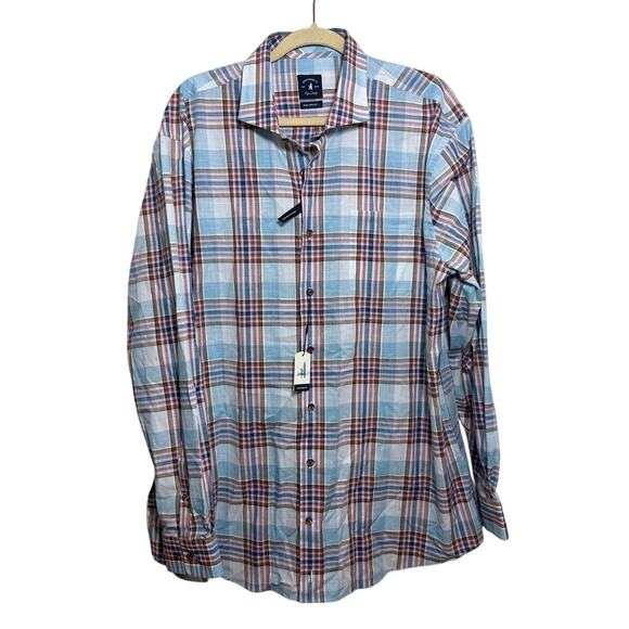 Johnnie-O Plaid Breda Button Down in Antigua NWT Sz. XXL - Picture 2 of 8